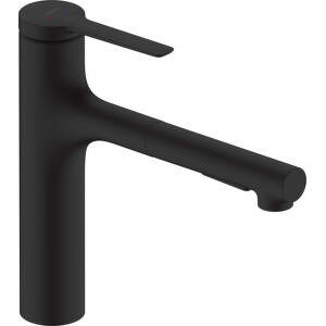 Hansgrohe Zesis M33 - Drezová batéria s výsuvnou spŕškou, matná čierna 74822670