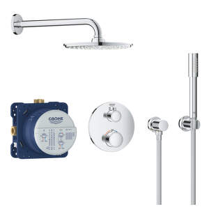 Grohe Grohtherm - Sprchová súprava Rainshower Cosmopolitan 210 s termostatom pod omietku, chróm 34732000