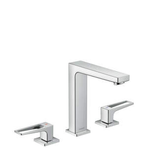 Hansgrohe Metropol - Páková trojotvorová batéria 160 s odtokovou súpravou Push-Open, chróm 74515000