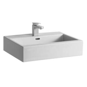 Laufen Living - Umývadlová misa, 600 mm x 425 mm, biela – 1 otvor na batériu, stredový H8114320001041