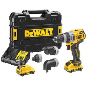 DEWALT Vrtačka s multifunkčnou hlavou 12V, 2 x 3,0Ah, kufor Tstak, DCD703L2T