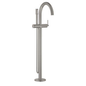 Grohe Atrio - Vaňová batéria do podlahy, s otočným výtokom, supersteel 32653DC3