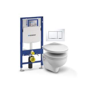 Geberit - Set Duofix (modul, Sigma 30 biela/chróm, Rekord klozet, Rekord sedátko) B3E