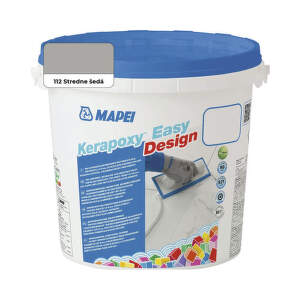 Škárovacia hmota Mapei Kerapoxy Easy Design 112 str. sivá 3 kg