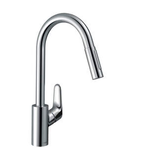 HansGrohe Focus M41 - Drezová batéria M4116-H240 s výsuvnou spŕškou, sBOX, chróm 73880000