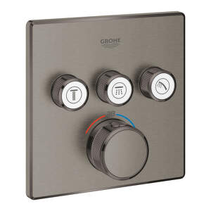 Grohe Grohtherm SmartControl - Termostatická batéria pod omietku, 3 ventily, kefovaný Hard Graphite 29126AL0