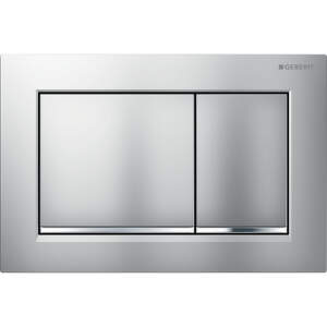 Geberit Omega30 - Ovládacie tlačidlo splachovania, easy to clean, matný chróm/lesklý chróm 115.080.JQ.1