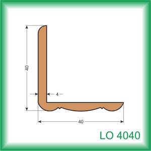 KODREFA Vonkajšia rohová lišta ozdobná 40 x 40 mm, smrek LO4040 /2,5 m/