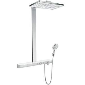 HansGrohe Rainmaker Select - Sprchový set Showerpipe 460 s termostatom, 3 prúdy, biela/chróm 27106400