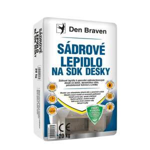 DEN BRAVEN Sadrové lepidlo na SDK dosky 20 kg