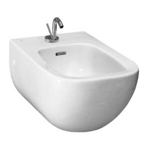 Laufen Palomba Collection - Závesný bidet, 540 mm x 360 mm biela – s 1 otvorom na batériu uprostred, 2 bočné otvory na vodovodnú prípojku H8308010003041