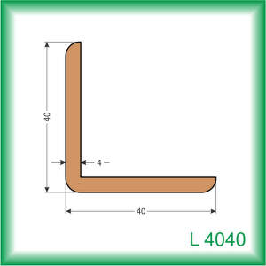 KODREFA Vonkajšia rohová lišta 40 x 40 mm, smrek L4040 /2,5 m/
