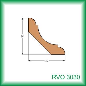 KODREFA Vnútorná rohová lišta ozdobná 30 x 30 mm, smrek RVO3030 /2 m/