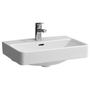 Laufen Pro S - Umývadlo Compact, 550 mm x 380 mm, 1 otvor na batériu, s LCC, biela H8189584001041