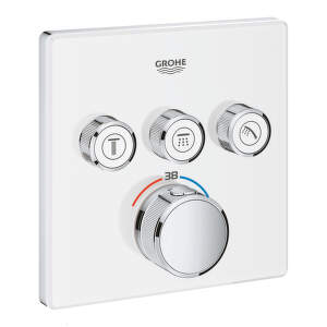 Grohe Grohtherm SmartControl - Termostatická vaňová batéria pod omietku s 3 ventilmi, mesačná biela 29157LS0