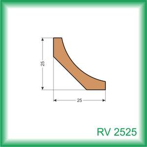 KODREFA Vnútorná rohová lišta 25 x 25 mm, smrek RV2525 /2,5 m/