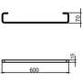 Novaservis - Držiak uterákov 600 mm Metalia 4 chróm 6428,0