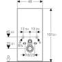 Geberit Monolith - Sanitárny modul na závesné WC, 101 cm, spodný prívod vody, biela 131.021.SI.5