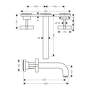 Axor Citterio - Trojotvorová umývadlová batéria pod omietku, chróm 39144000