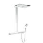 HansGrohe Rainmaker Select - Sprchový set Showerpipe 460 s termostatom, 3 prúdy, biela/chróm 27106400