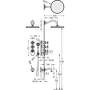 Tres Exclusive - Podomietkový termostatický vaňový set s uzáverom a reguláciou prietoku (3?cestný). 24235301LM