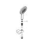 Grohe Rainshower SmartActive - Súprava sprchovej hlavice 130 9,5 l/min, 3 prúdy, držiaku a hadice, mesačná biela 26580LS0