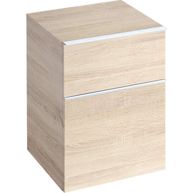 Geberit iCon - Bočná skrinka 450x600 mm, 2 zásuvky, prírodný dub 841047000