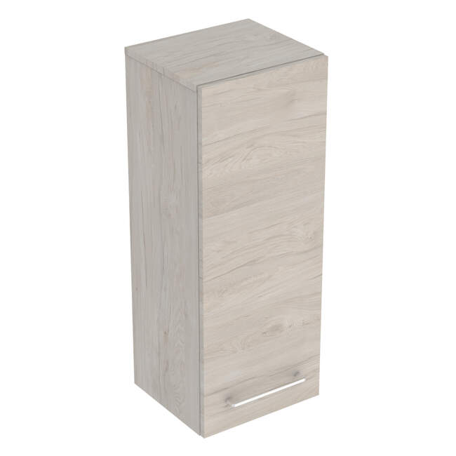 Geberit Selnova Square - Bočná horná skrinka 850x330x297 mm, 1 dvierka, svetlý orech hickory 501.279.00.1