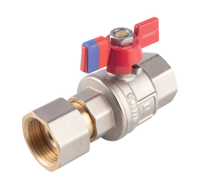Novaservis - Guľový ventil s lepeným pripojením, motýlik MM 1/2" KFPM1SG