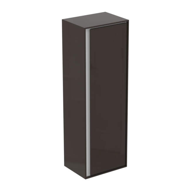 Ideal Standard Connect Air- Vysoká skrinka 120cm, ľavé/pravé, Matný tmavo hnedý + matný biely lak E0834VY