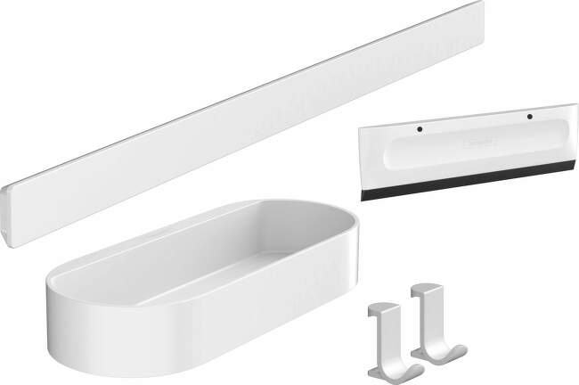 Hansgrohe WallStoris - Set kúpeľňových doplnkov, matná biela 27967700