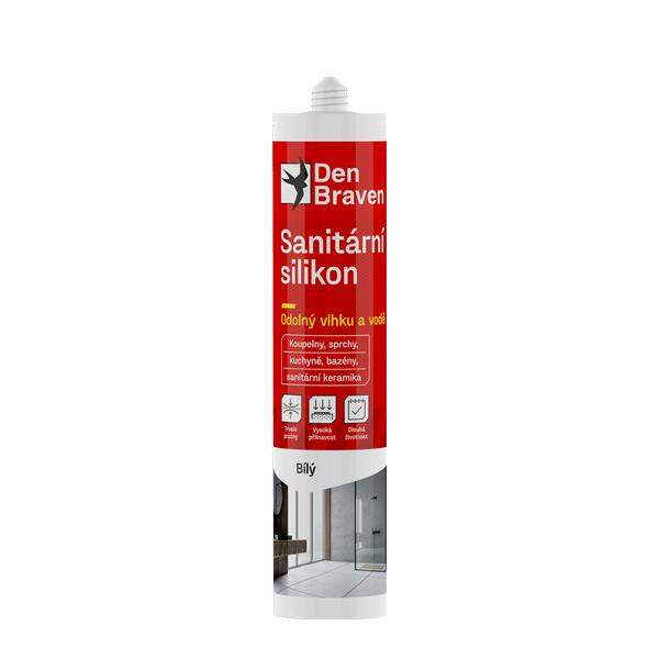 DEN BRAVEN Sanitárny silikón 280 ml transparentný