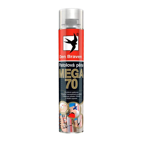 DEN BRAVEN Pištoľová pena MEGA 70 870 ml