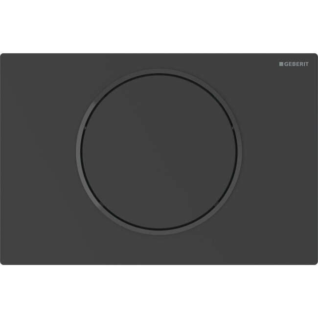 Geberit Sigma10 - Elektronické ovládanie splachovania, batériové napájanie, easy to clean, matná čierna 115.869.16.6