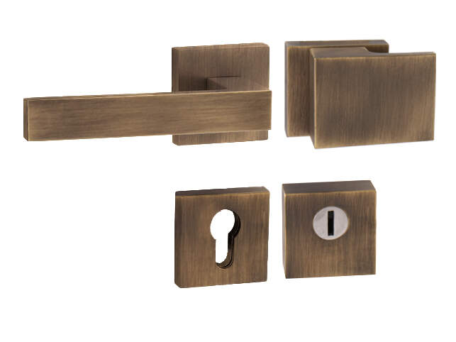 TI - CUBO/SQUARE - HR 3230/2275 BRM - bronz matný (77) rozety PZ PLUS madlo/kľučka