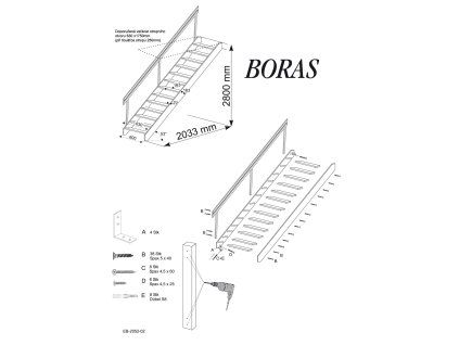 MlynárskeSchody so zábradlím BORAS 280x63