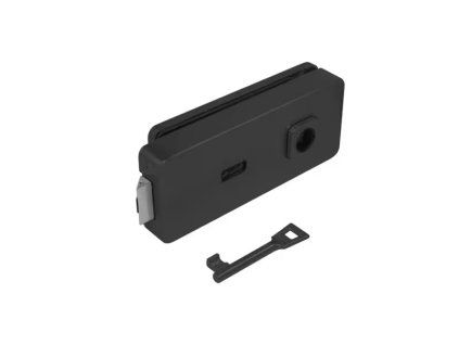 MP - UNIQUE R8 - ZÁMOK na sklenené dvere - BB CIM - čierna matná (PBK-MS) kovanie na sklo BB otvor 8584138364620