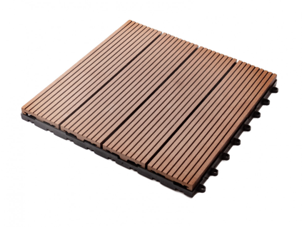 GUTTA Guttadeck, terasová dlaždica WPC, 300 x 300 mm, oak brown 100001400
