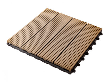 GUTTA Guttadeck, terasová dlaždica WPC, 300 x 300 mm, original wood 100001401