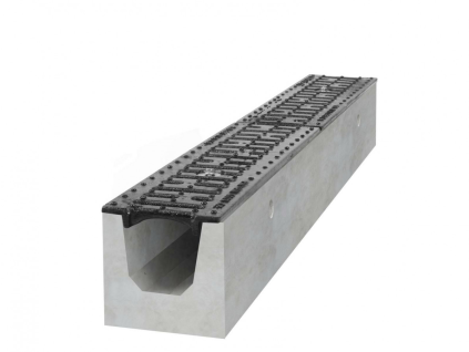 GUTTA betónový žľab B125 s liatinovou mrežou H160 1000x145x160 mm 20 ks/pal 4294711