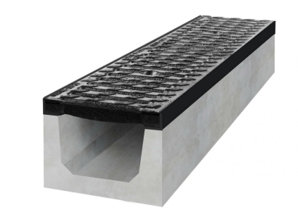 GUTTA betónový žľab B125 s liatinovou mrežou H200 1000x200x200 mm 15 ks/pal 4294715
