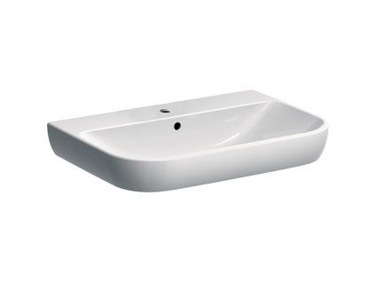 Geberit Umývadlo Geberit Smyle: 70x48cm, Otvor pre batériu=V strede, Prepad=Viditeľné, Biela 500.248.01.1