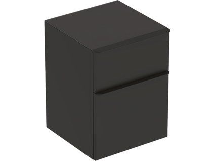 Geberit Bočná skrinka Geberit Smyle Square s dvomi zásuvkami: 45x60x47cm, Láva 500.357.JK.1