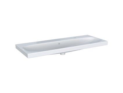 Geberit Umývadlo Geberit Acanto: 120x48cm, Otvor pre batériu=Vľavo a vpravo, Prepad=Viditeľné, Biela / KeraTect 501.880.00.2