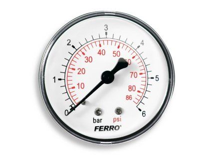 Novaservis - Manometer 63mm 1/4" Axiál 0-6 bar M6306A