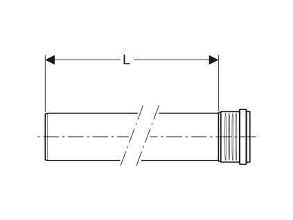 Rúra Geberit Silent-PP s hrdlom: d=110mm, L=200cm