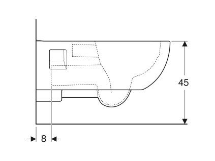 Geberit Selnova - Závesné WC, bezbariérové, Rimfree, biela 500.693.01.2