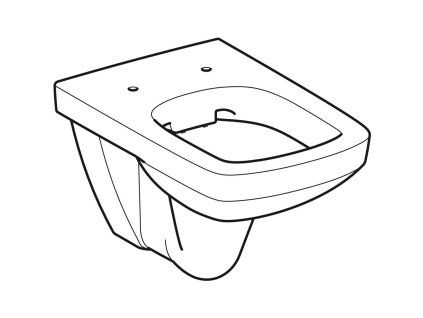 Geberit Selnova Square - Závesné WC, 530x350 mm, Rimfree, biela 500.275.01.1