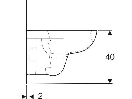 Geberit Selnova - Závesné WC, 530x358 mm, biela 500.260.01.1