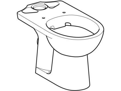 Geberit Selnova - WC kombi misa, zadný odpad, 665x356 mm, Rimfree, biela 500.283.01.1